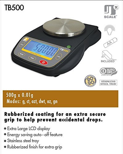 1 Jennings Digital Precision Scale, 500g Capacity with 0.01g Accuracy