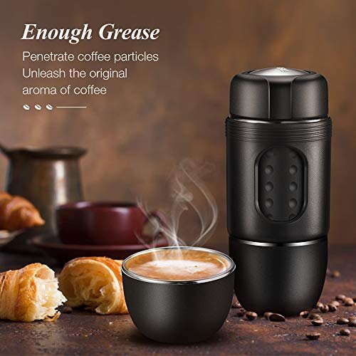 3 Portable EspressoMate - Premium Manual Coffee Brewer for Velvety and Creamy Espresso