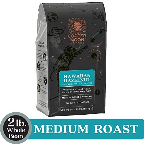 4 Hawaiian Hazelnut Blend Medium Roast Coffee - 2lb, Copper Moon