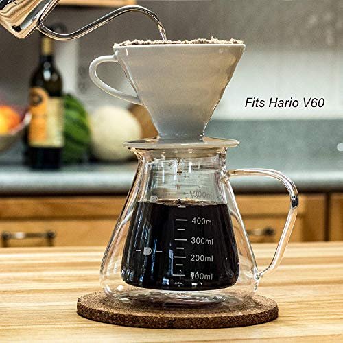 3 Bolio Hemp Cone Coffee Filter - Reusable and Ideal for Pour Over Coffee Brewing Eco-Consciously Designed with Organic and Bacteria Resistant Material (Size No.2)