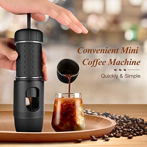 7 Portable EspressoMate - Premium Manual Coffee Brewer for Velvety and Creamy Espresso