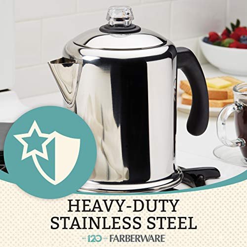 4 Farberware Yosemite 12-Cup Classic Stainless Steel Coffee Percolator