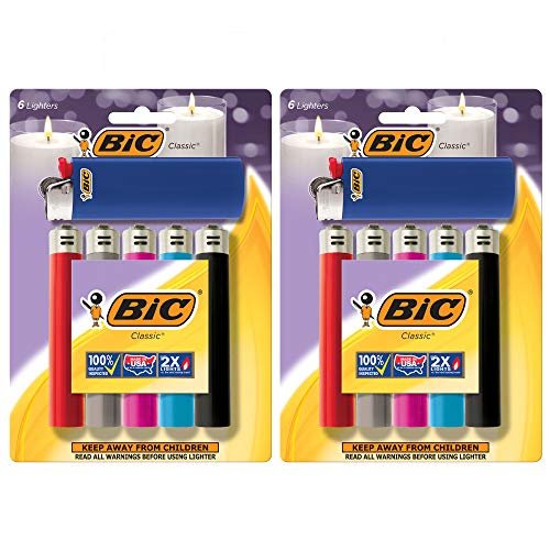 1 Classic Full Size Bic Lighter, Pack of 12
