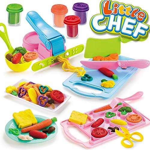 3 JHONG Play Dough Toys for Kid Kitchen Creations Little Chef playdough Set Games