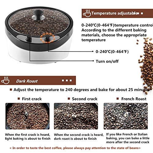 1 Home Coffee Bean Roaster (110V) - JIAWANSHUN 800g Electric Coffee Roasting Machine