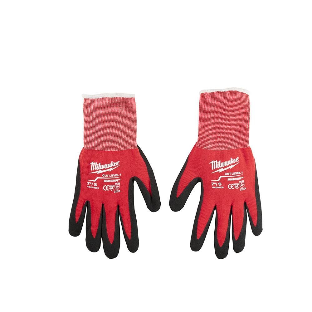 2 Large Red Nitrile Level 1 Cut Resistant Dipped Work Gloves