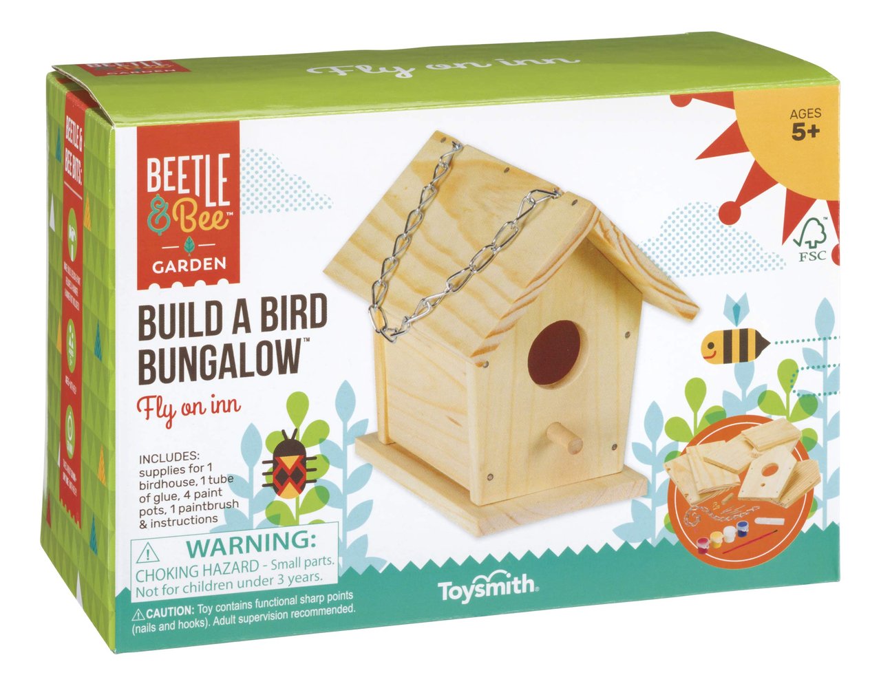 4 Toysmith Toysmith Build A Bird Bungalow (House) Craft Kit