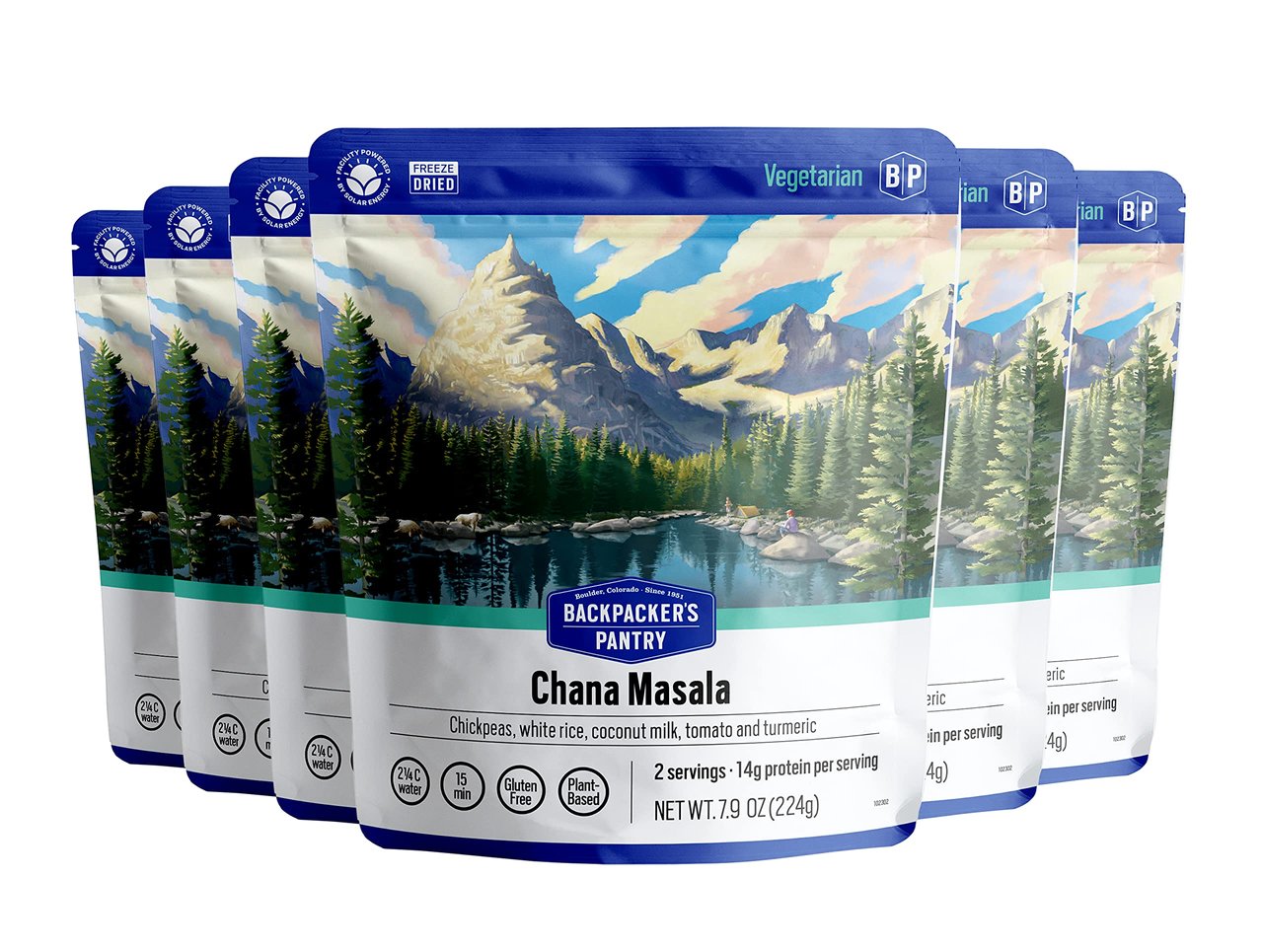 7 Protein-packed Freeze-Dried Chana Masala - Ideal for Backpacking, Camping, and Emergencies