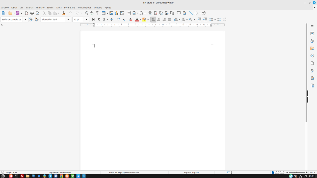 Interfaz de Libreoffice