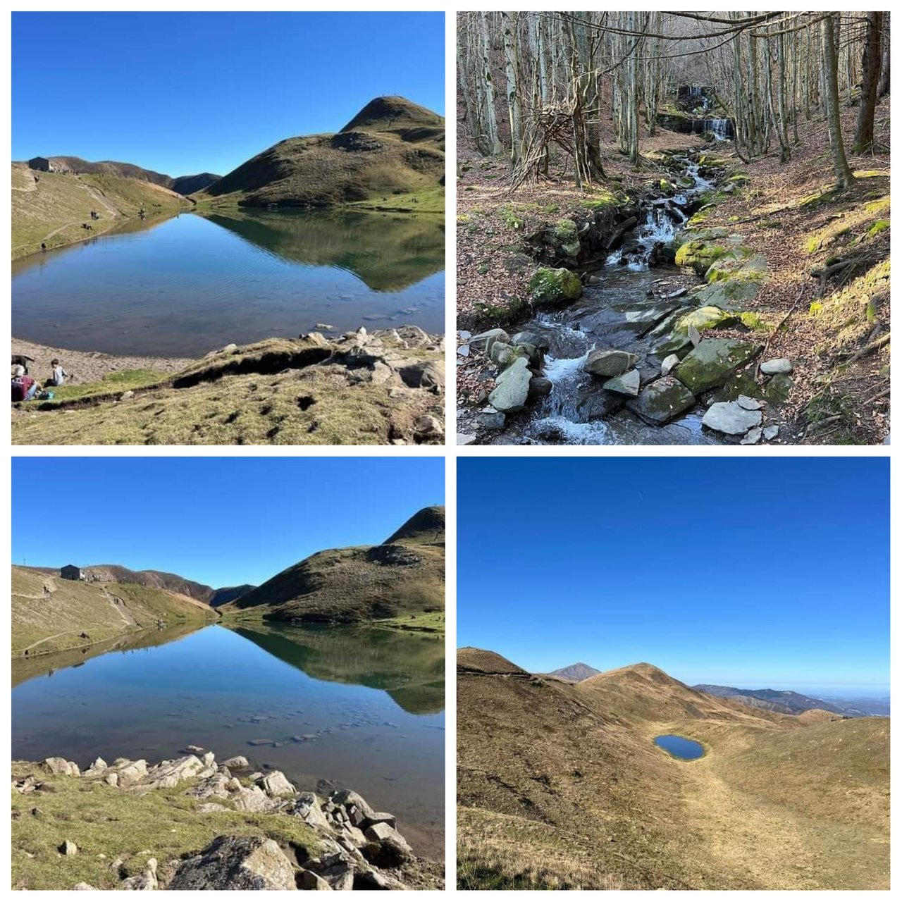 Walk to Scaffaiolo lake / Camine hasta el lago Scaffaiolo.