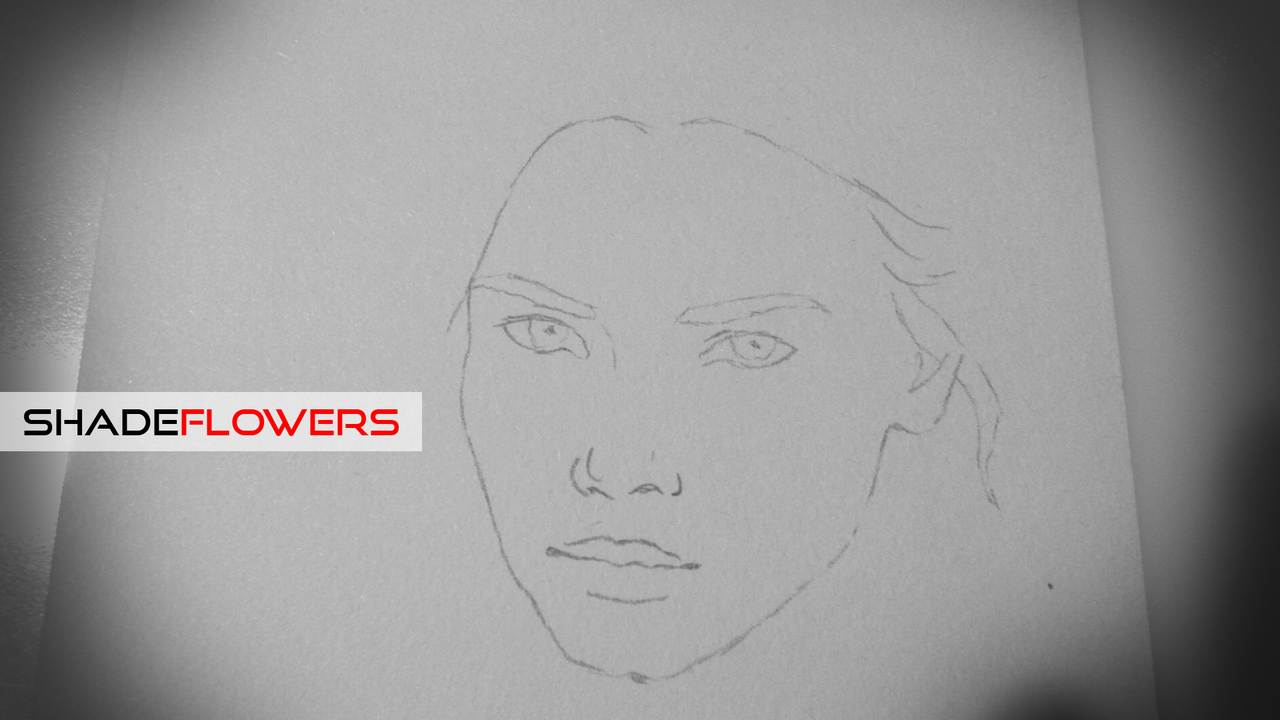 From these lines, the face and eyes begin to emerge.