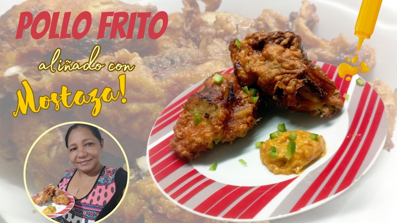 Pollo frito aliñado con mostaza / Fried chicken seasoned with mustard |  PeakD