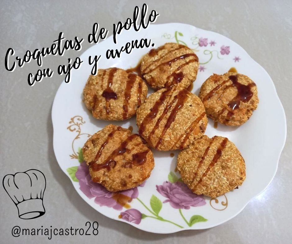 Saludables y crujientes croquetas de pollo con ajo y avena / Healthy and  Crispy Oatmeal Garlic Chicken Nuggets | PeakD