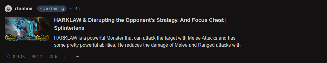 @rtonline HARKLAW & Disrupting the Opponent's Strategy. And Focus Chest