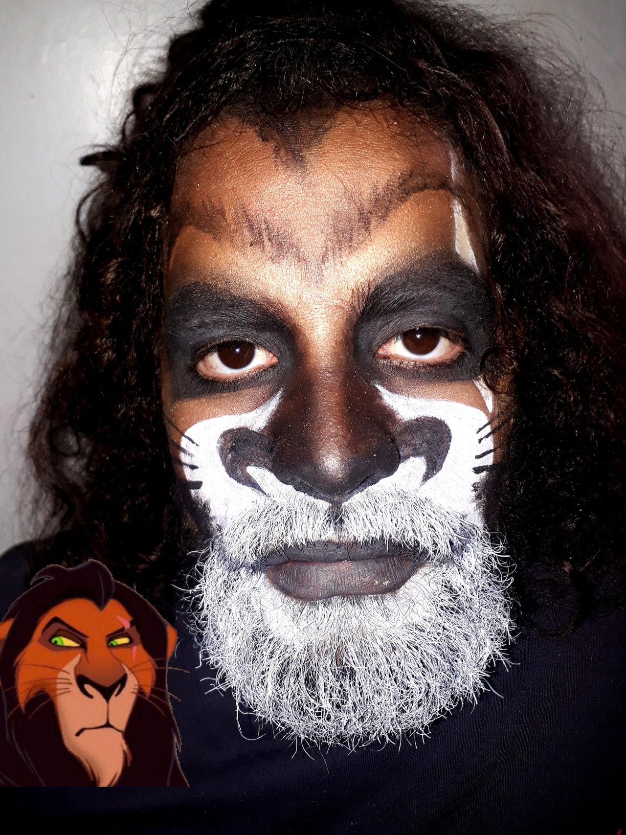 Makeup inspired by Scar the lion / Maquillaje inspirado en el león Scar. Makeup inspired by Scar the lion / Maquillaje inspirado en el león Scar.