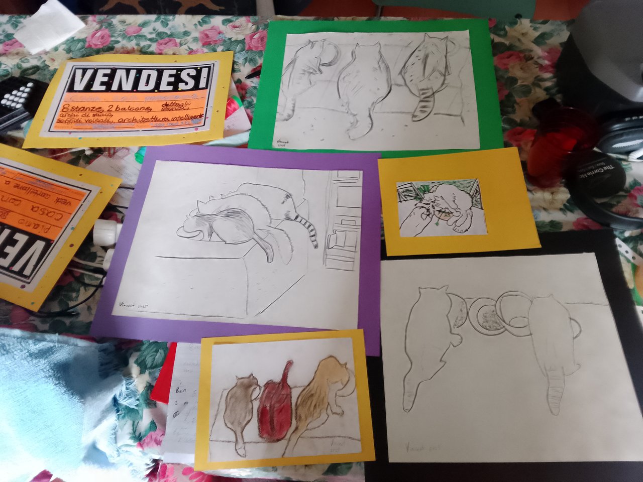 Preparing for my first expo, alongside Clare's...