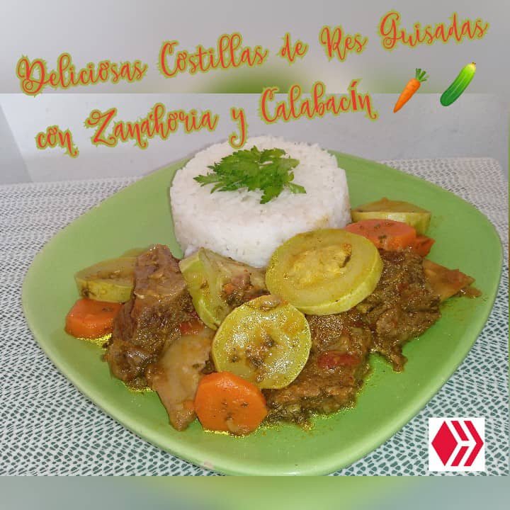 ESP-ENG] Deliciosas Costillas de Res Guisadas con Zanahoria y Calabacín  ??/Delicious Stewed Beef Ribs with Carrot and Zucchini ?? | PeakD
