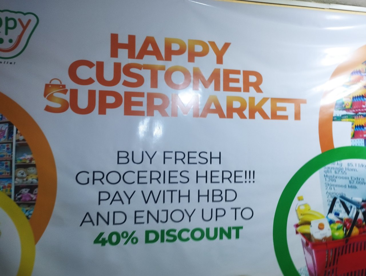 Shopping Using HBD at a Listed Supermarket - Happy Customer Supermarket.