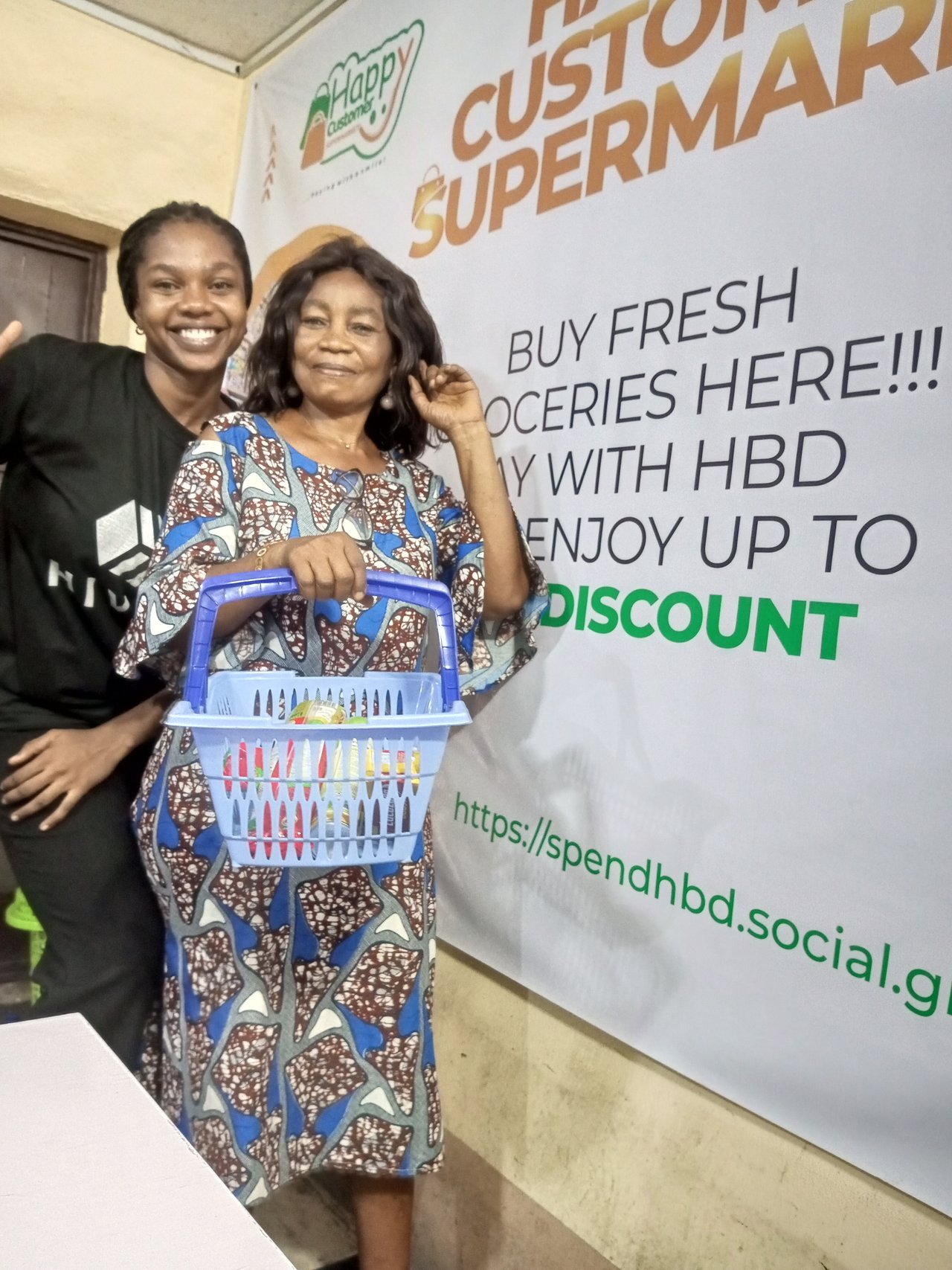 Shopping made easy at happy customer supermarket