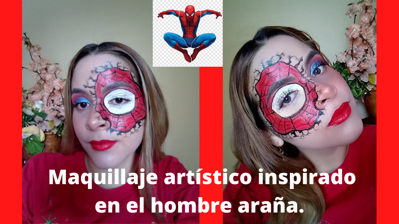 ESP-ENG] Maquillaje artístico inspirado en el hombre araña. || Artistic  makeup inspired by Spiderman. | PeakD