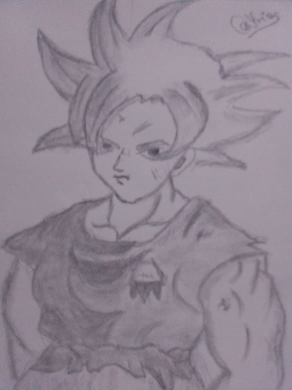 Goku, en la transformación Ultra instinto. (dibujo) | PeakD