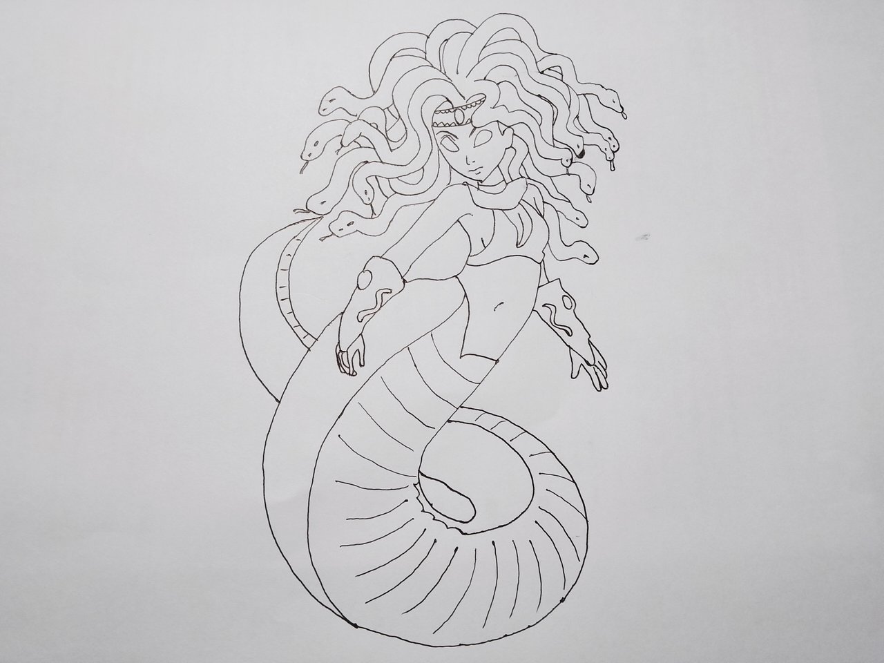 medusa full body drawing