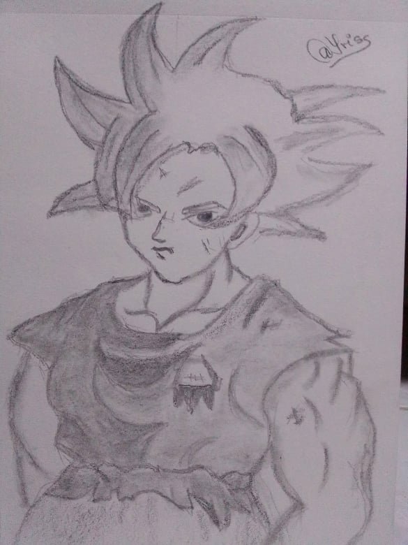 Goku, en la transformación Ultra instinto. (dibujo) | PeakD Goku, en la transformación Ultra instinto. (dibujo) | PeakD
