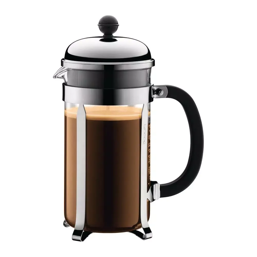 2 Chambord Chrome French Press Coffee and Tea Maker, 34 oz, 1928-16US4 by Bodum