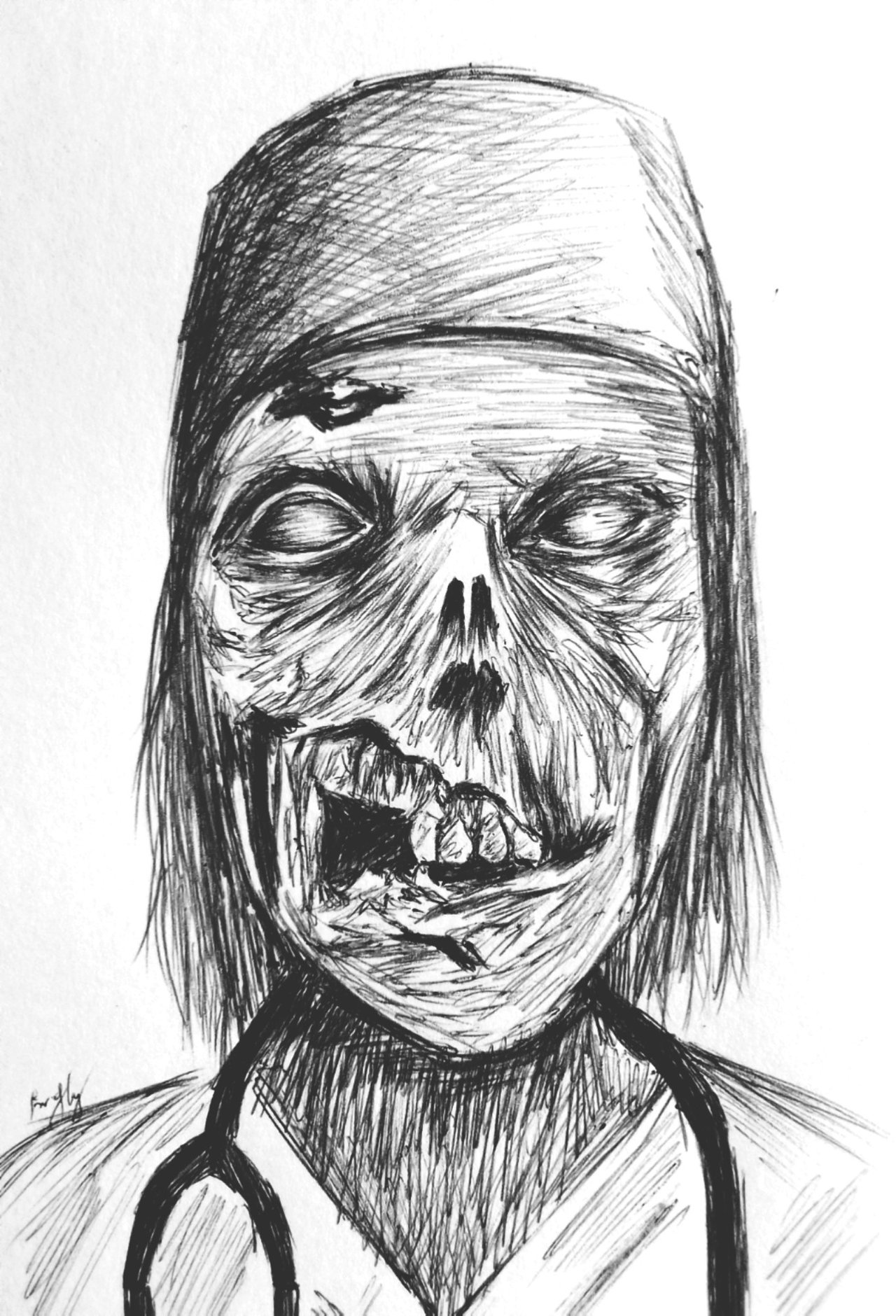 realistic zombie sketches