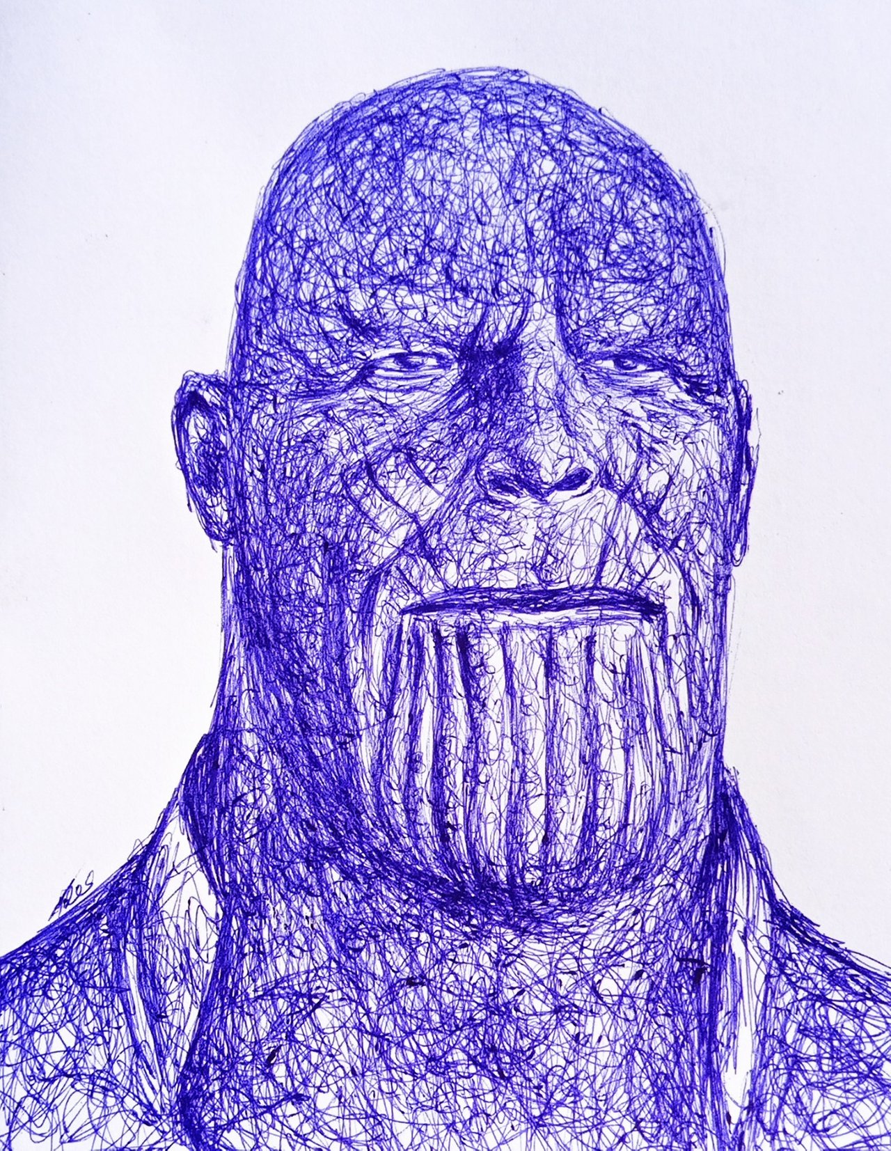 Thanos sketch  Pencil sketch Pencil art Sketches