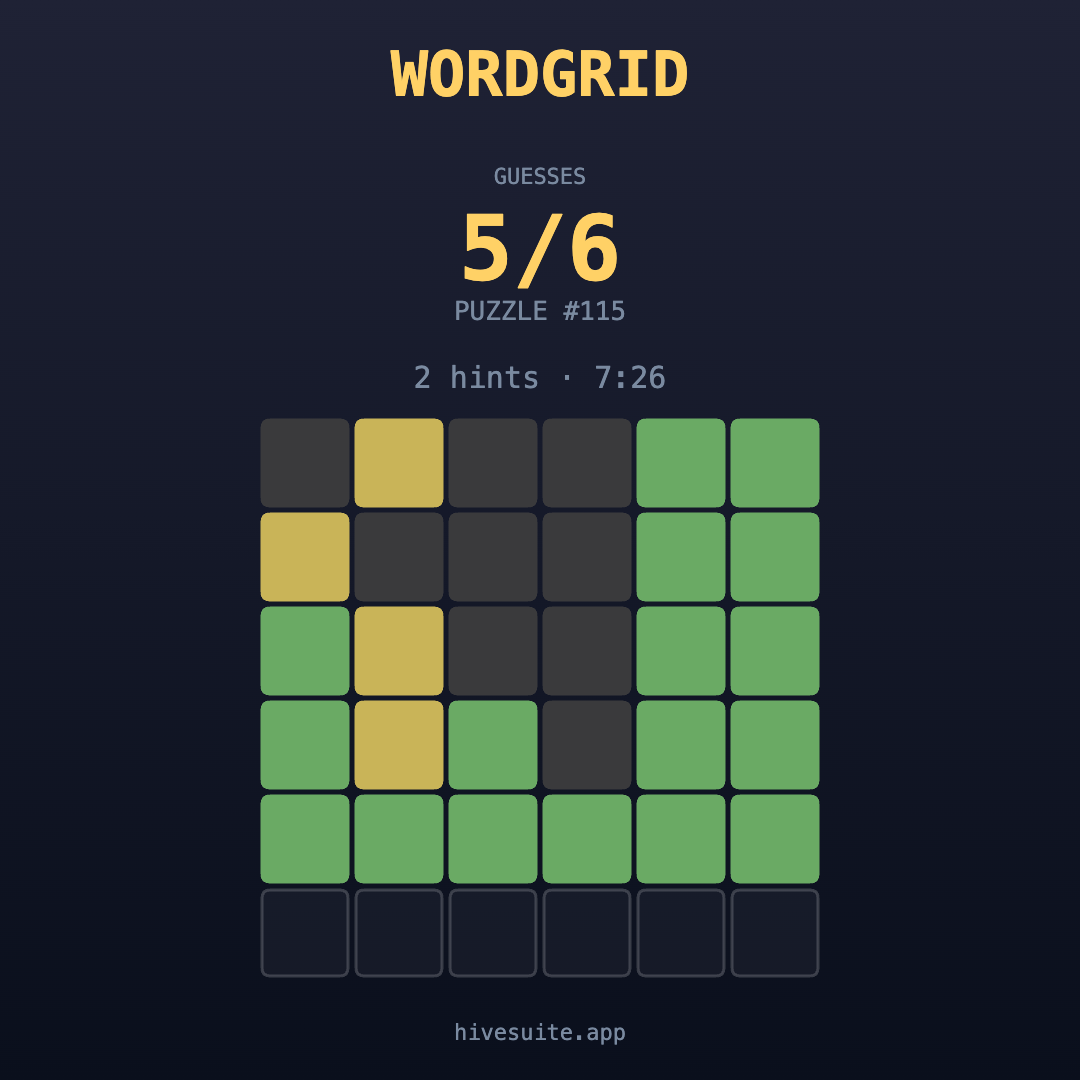WordGrid recap