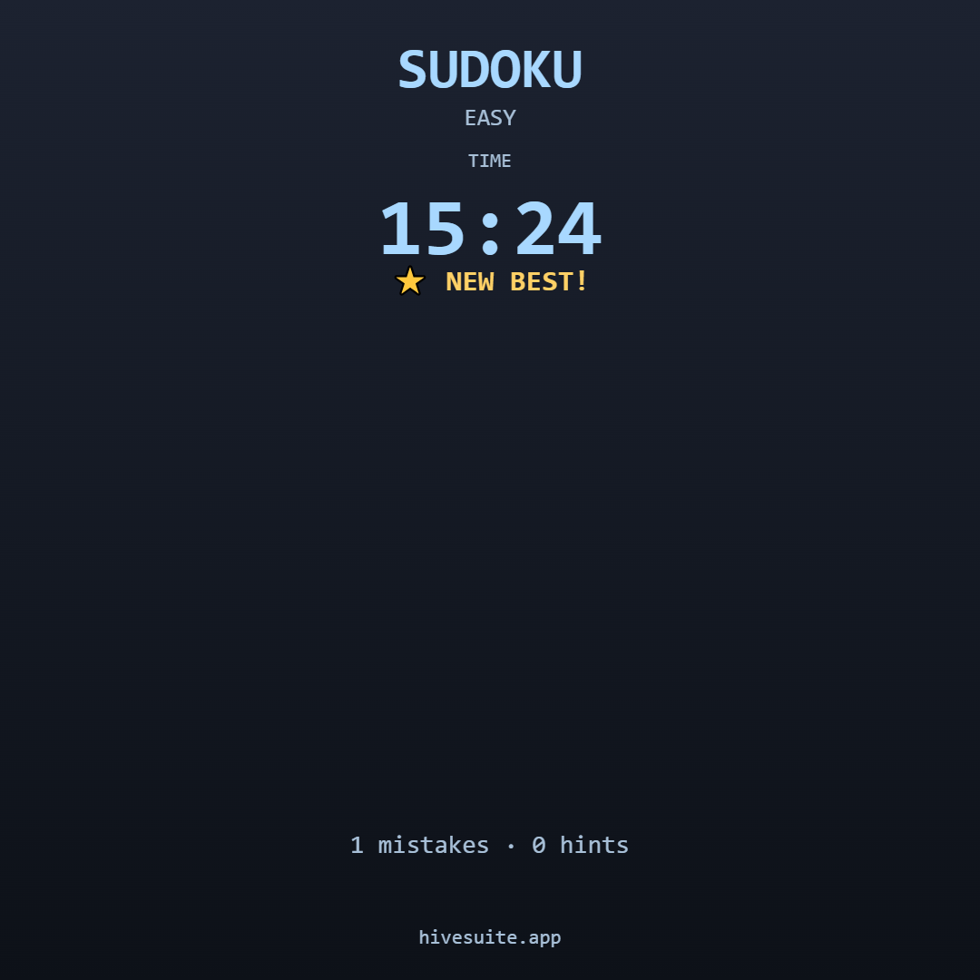 Sudoku recap