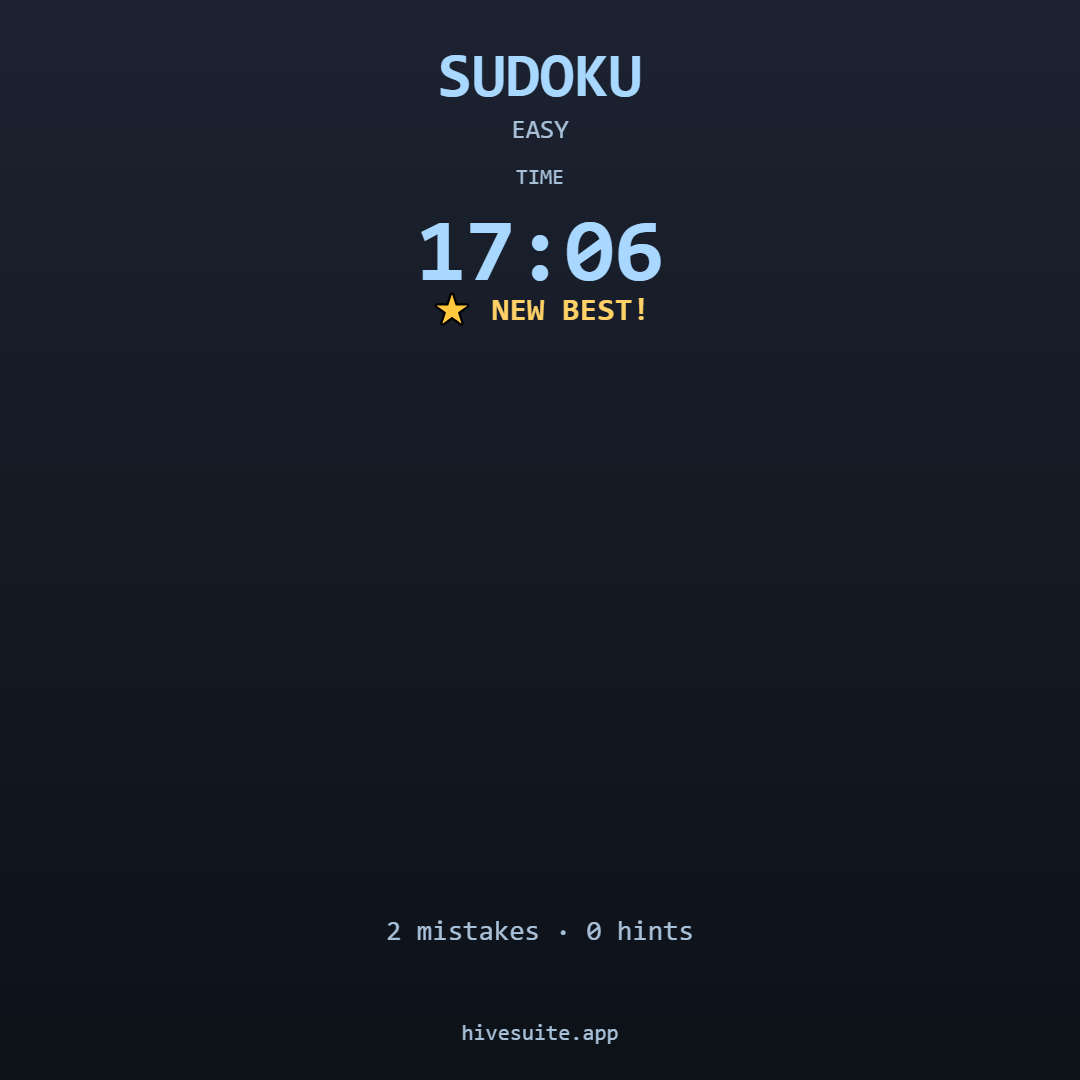 Sudoku recap
