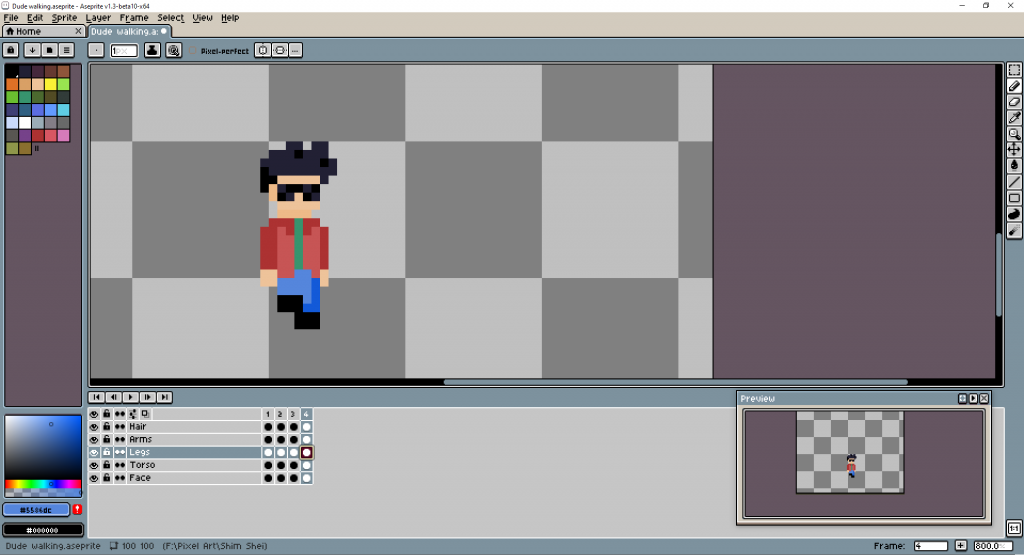 Still learning or trying to learn to do Walking animation - Artwork -  Aseprite Community