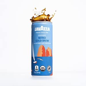 1 Lavazza Organic Nitro Cold Brew Coffee - 7 Fluid Ounces - 12 Count - Balanced, Smooth, Fruity, Medium Roast, 100% Arabica, USDA Certified Organic, Rainforest Alliance Certified