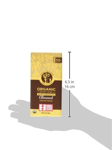 2 Equal Exchange Organic Dark Chocolate with Almonds, 2.8-Ounce (Pack of 6)