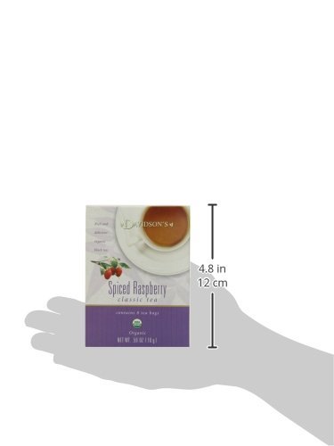 2 Davidson's Organics, Spiced Raspberry, 8-count Tea Bags, Pack of 12