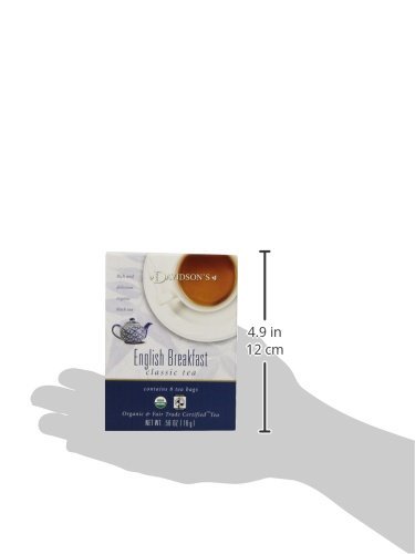 2 Davidson's Organics, English Breakfast, 8-count Tea Bags, Pack of 12
