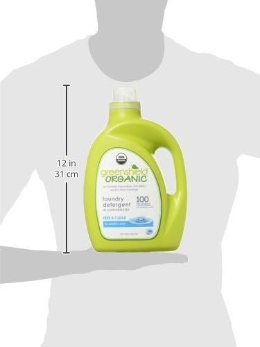 1 GreenShield Organic USDA Certified Organic Laundry Detergent, Free and Clear, 100 Ounce