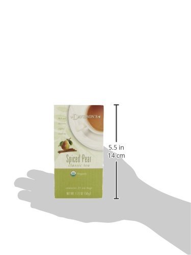 4 Davidson's Organics, Spiced Pear, 25-count Tea Bags, Pack of 6