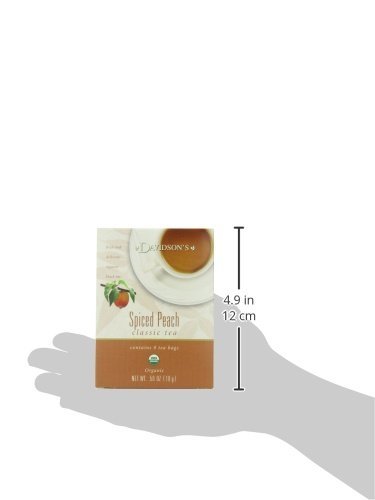 2 Davidson's Organics, Spiced Peach, 8-count Tea Bags, Pack of 12
