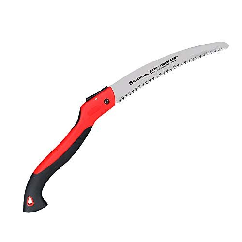 1 Corona Tools 10-Inch RazorTOOTH Folding Saw | Pruning Saw Designed for Single-Hand Use | Curved Blade Hand Saw | Cuts Branches Up to 6" in Diameter | RS 7265D