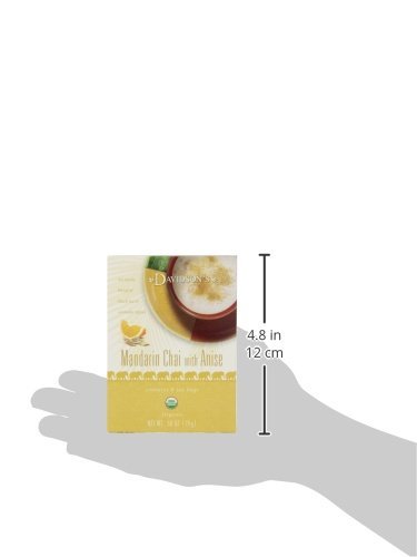 2 Davidson's Organics, Mandarin Chai w/Anise, 8-count Tea Bags, Pack of 12