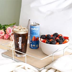 2 Lavazza Organic Nitro Cold Brew Coffee - 7 Fluid Ounces - 12 Count - Balanced, Smooth, Fruity, Medium Roast, 100% Arabica, USDA Certified Organic, Rainforest Alliance Certified