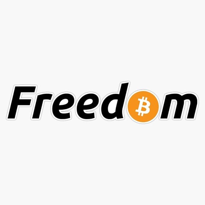1 VHV Bitcoin Freedom Sticker Vinyl Waterproof Sticker Decal Car Laptop Wall Window Bumper Sticker 5''