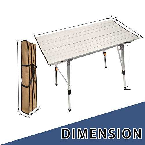 4 Beachside Adjustable Leg Camping Table by Camp Field