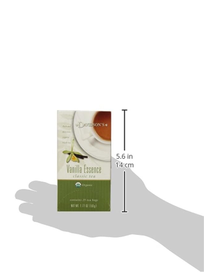 4 Davidson's Organics, Vanilla Essence, 25-count Tea Bags, Pack of 6