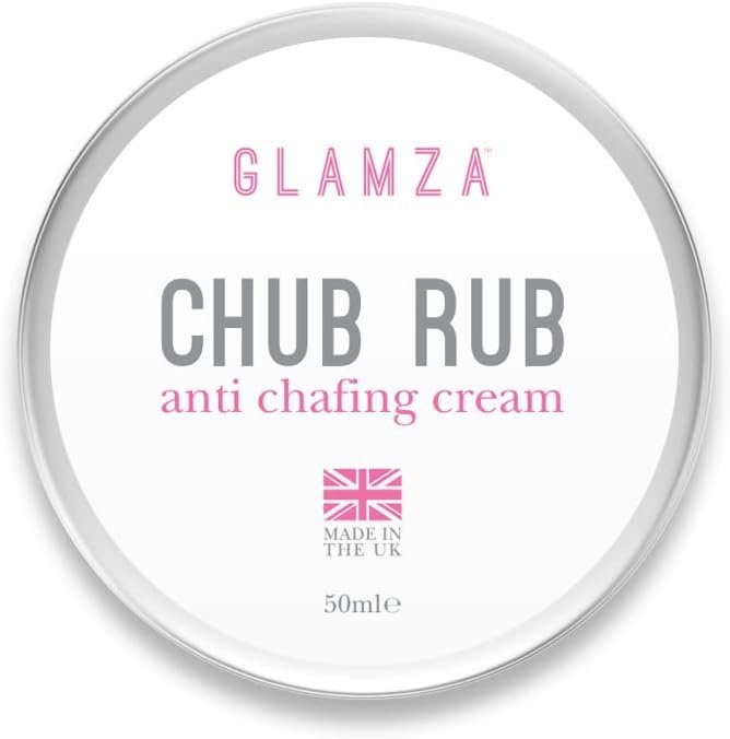 5 Glamza Chub Rub - Anti Chafing Cream for Men & Women - Soothing Chafe Cream for Whole Body - Relief from Rash, Redness and Burn Due to Friction - Chafing Relief Balm for Athletes & Active People