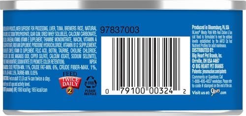 1 9Lives Meaty Paté With Real Chicken & Tuna Wet Cat Food, 5.5 Ounce Can (Pack of 24)
