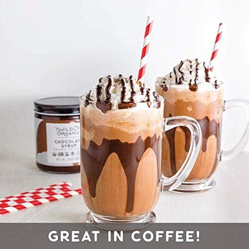 5 Wildly Organic Chocolate Syrup 128 Fl Oz, 1 Gallon - Organic, Dairy-Free, Fair Trade, Non-GMO, Kosher, Vegan, Premium Rich Chocolate Flavor | Perfect for Ice Cream, Baking, Coffee, Chocolate, Mocha, & Hot Cocoa | 2 Ingredients: Raw Cacao Powder & Raw Agave - BPA-Free Container